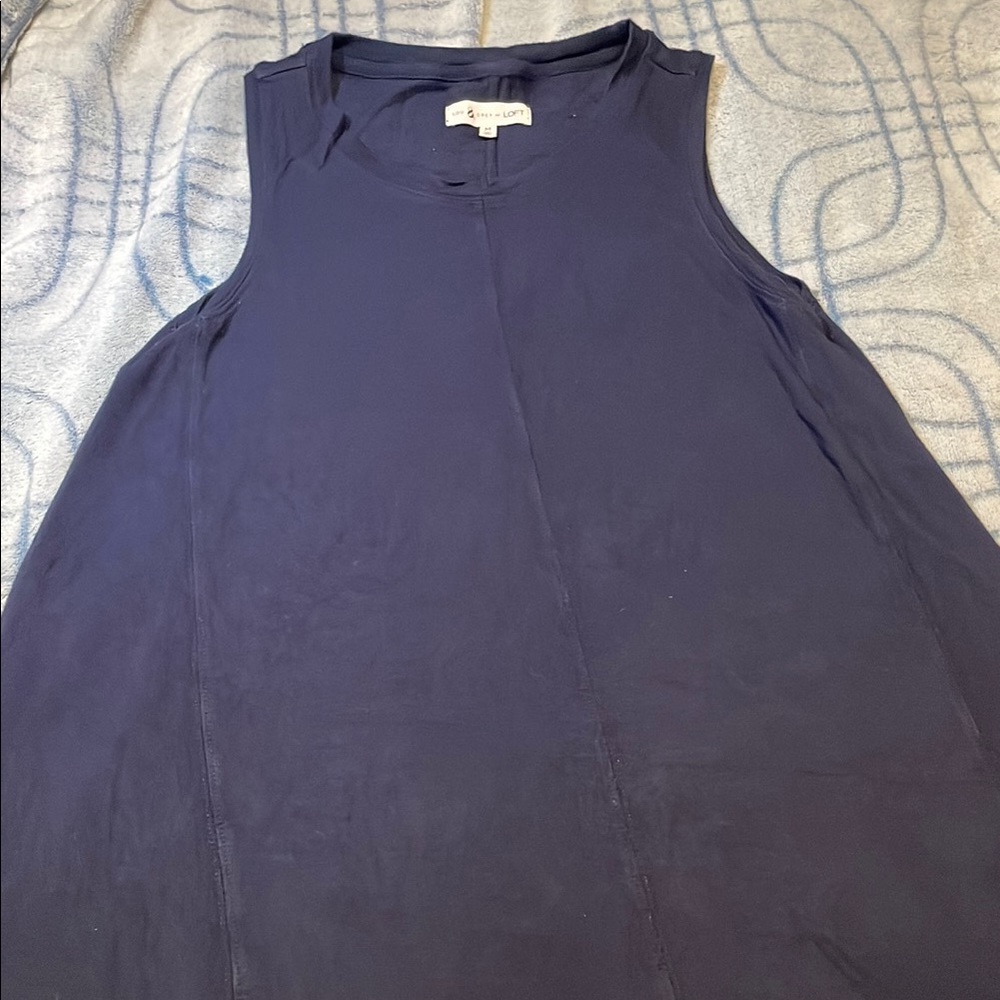 Lou & Grey Blue Sleeveless Midi Dress